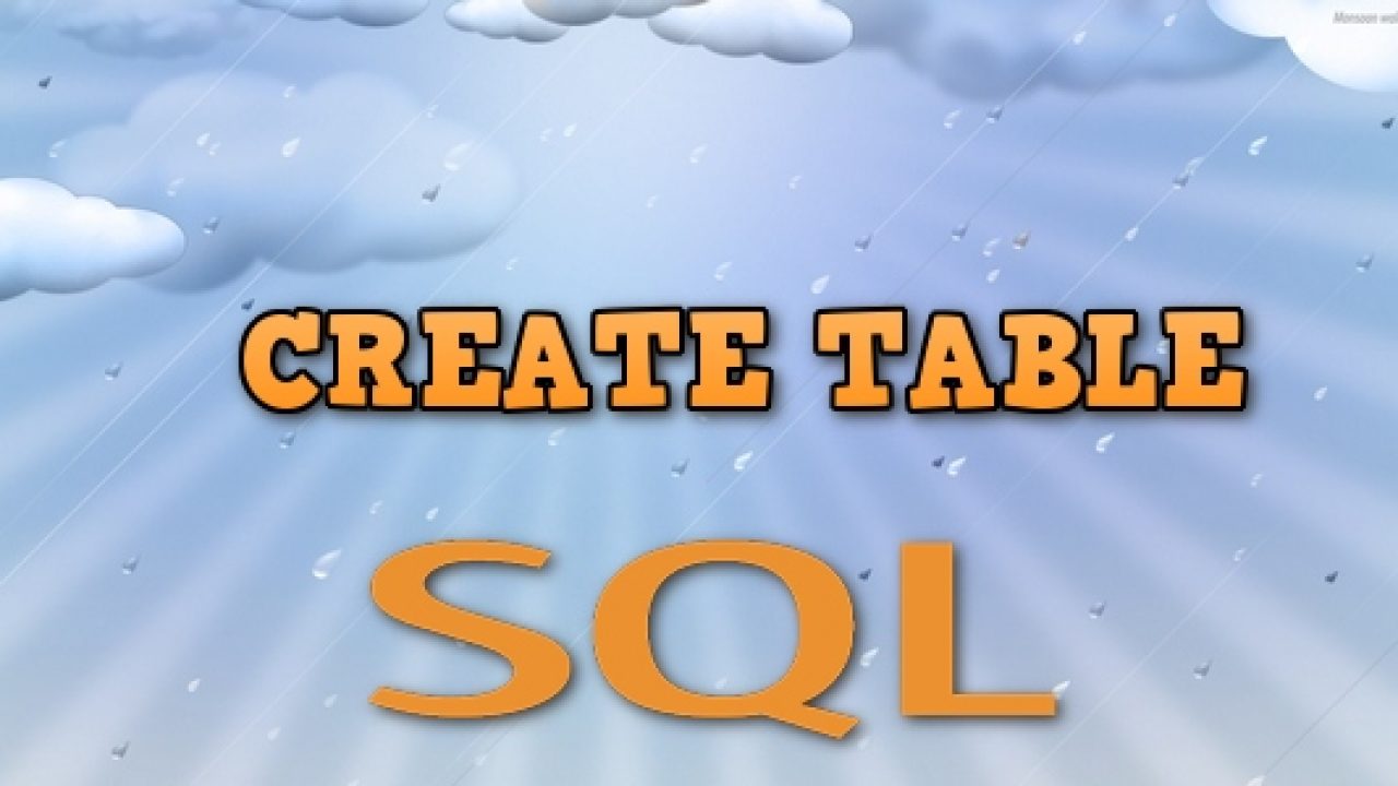 SQL запрос для создания таблицы базы данных